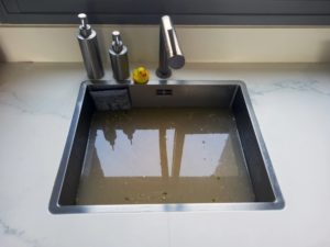 severely clogged drain